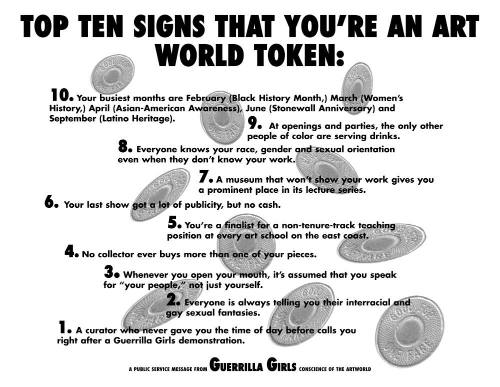 Top Ten Signs That You're an Artworld Token