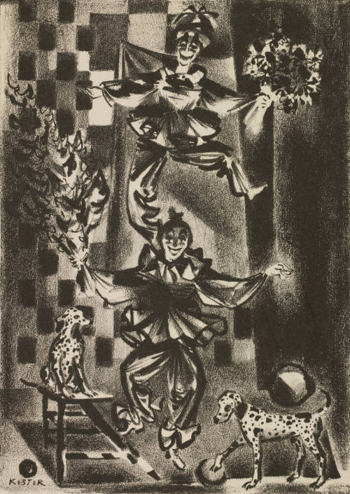 Dog Act with Clowns