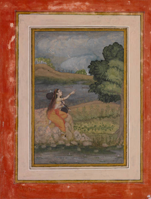 Gujari ragini: Page from a Ragamala series