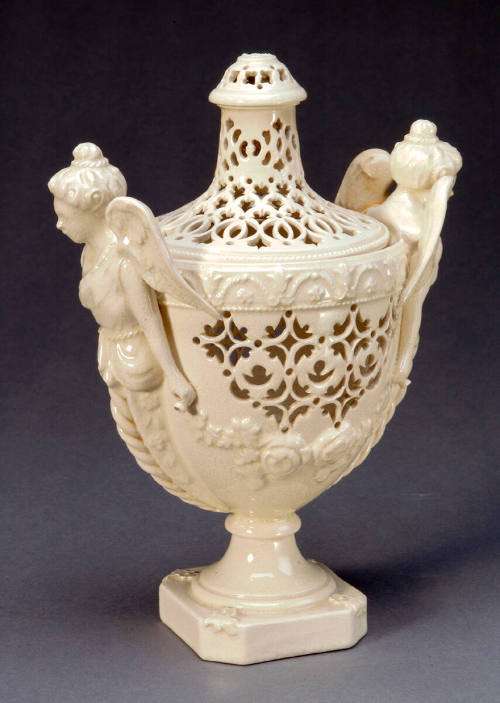Urn with lid (one of pair)