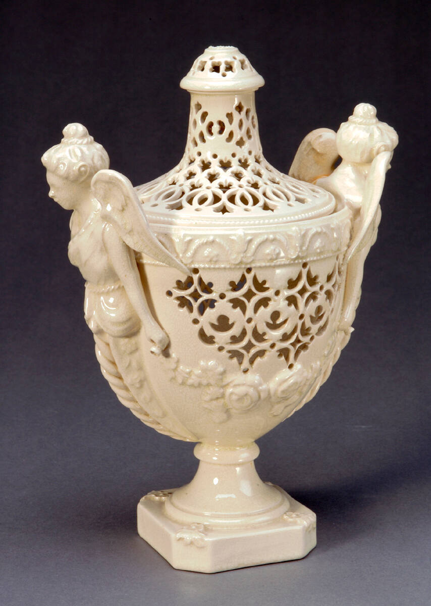 Urn with lid (one of pair)