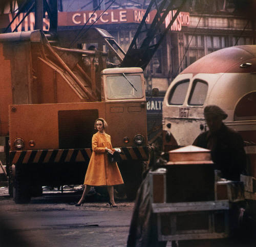 Yellow Coat + Bus + Crane, New York