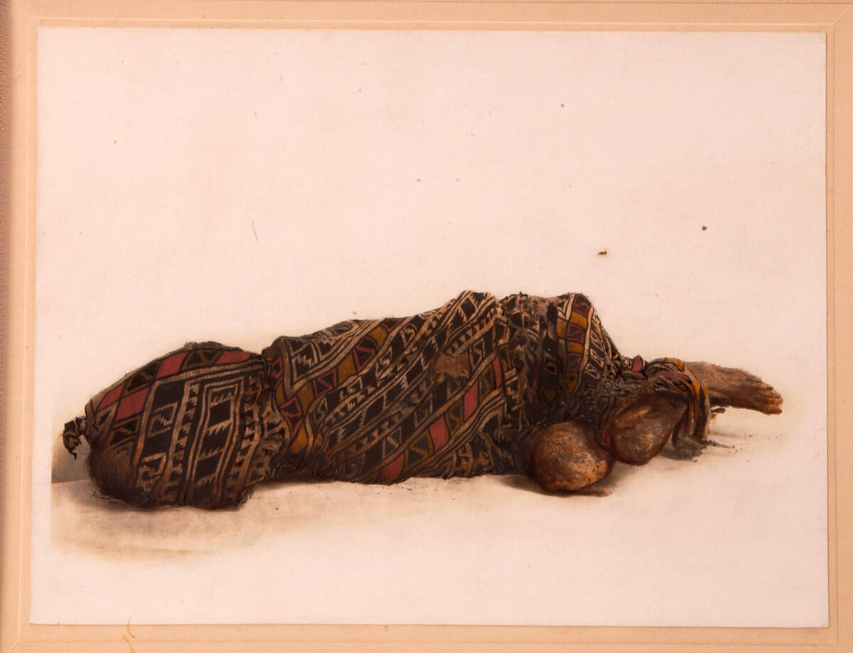 Native American Mummy wrapped in Blanket