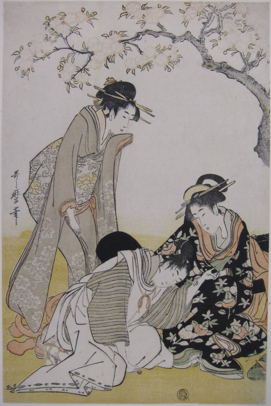 Young Man Receiving a Tanzaku from His Mistress