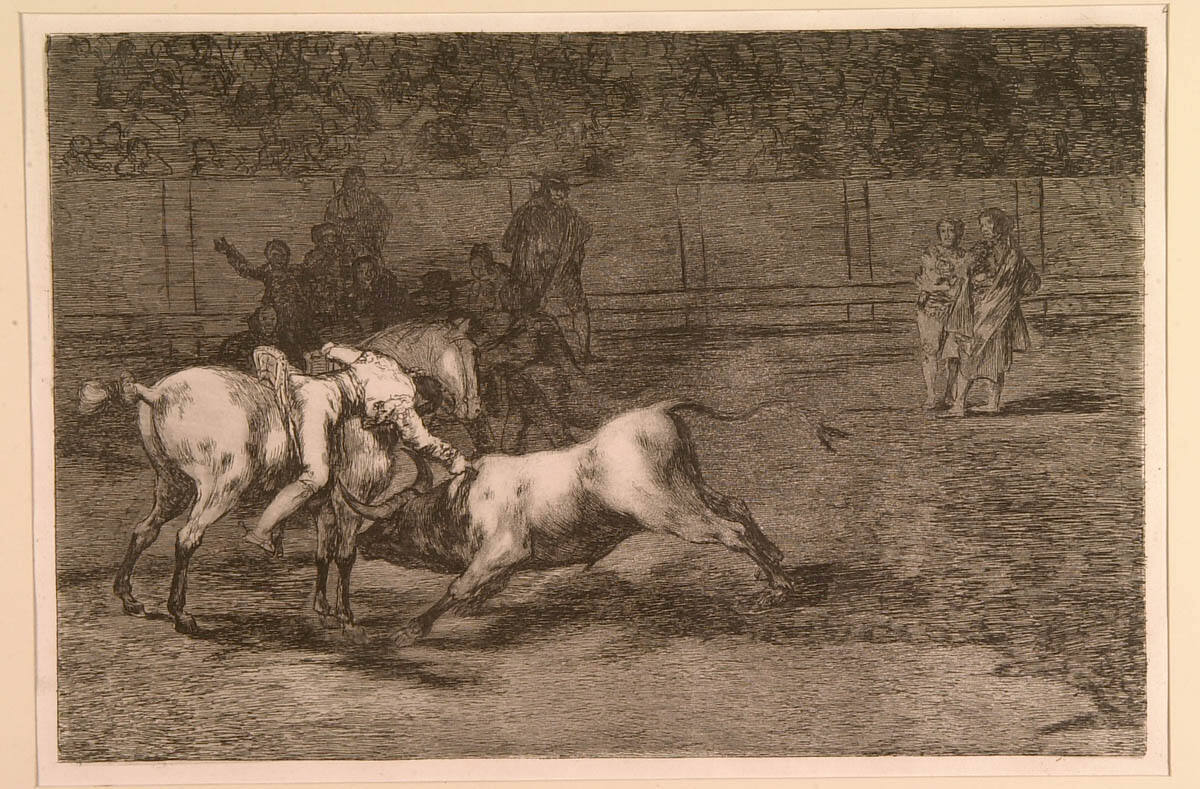 Mariano Ceballos, alias the Indian, kills the bull from his horse (No. 23)
