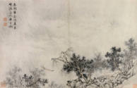 Wen Zhengming "Storm Over the River" overall 