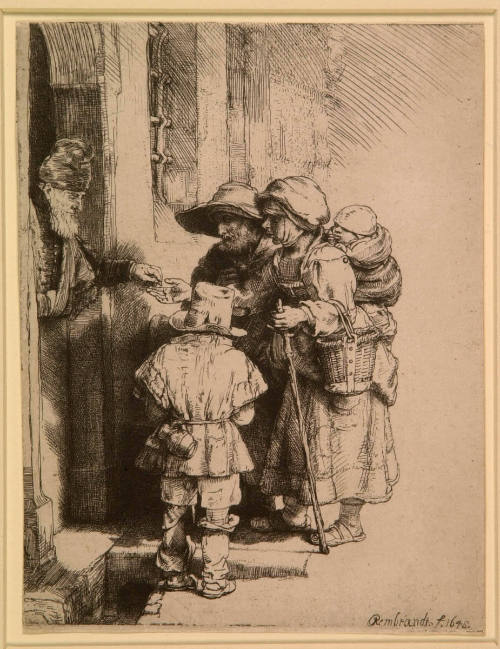 Beggars Receiving Alms at the Door of a House