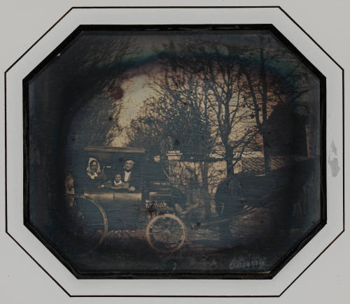 Group in a carriage in Cuire, France