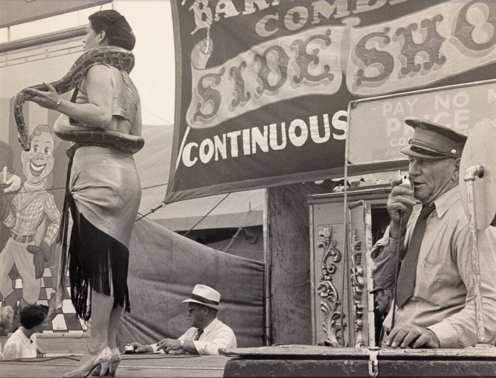 Side Show Performer with Snake, Ringling Bros. and  Barnum & Bailey Circus
