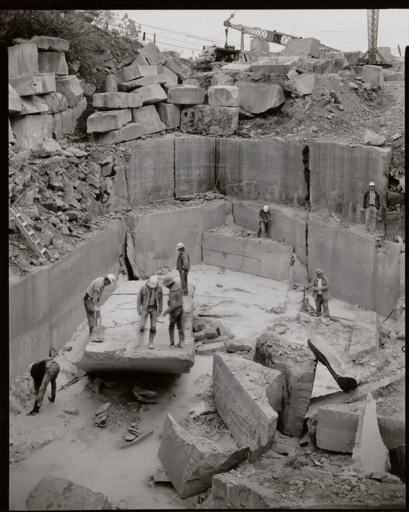Last day of quarry season, Independent Limestone Co., Bloomington
