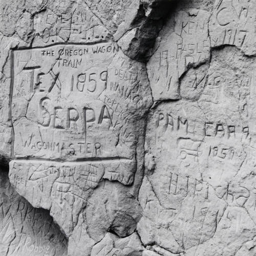 Register Cliff on Oregon Trail, 2.5 miles from Guernsey, Wyoming