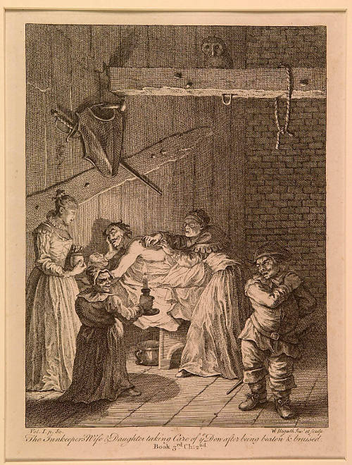 Quixote being Cared for by the Innkeeper's Wife