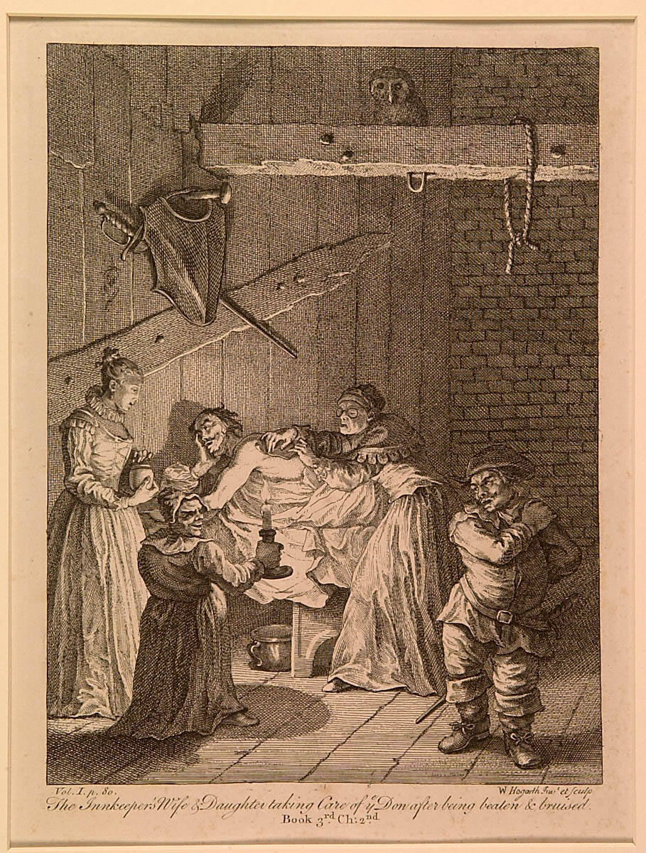 Quixote being Cared for by the Innkeeper's Wife