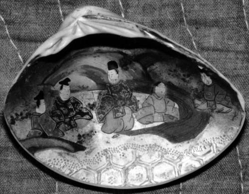 Clam Shells Decorated with Scenes of a Tale