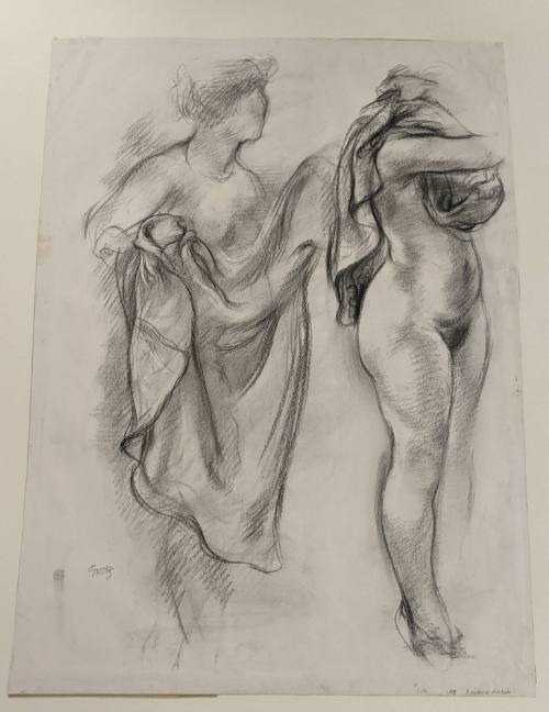 Two Nudes and Drapery