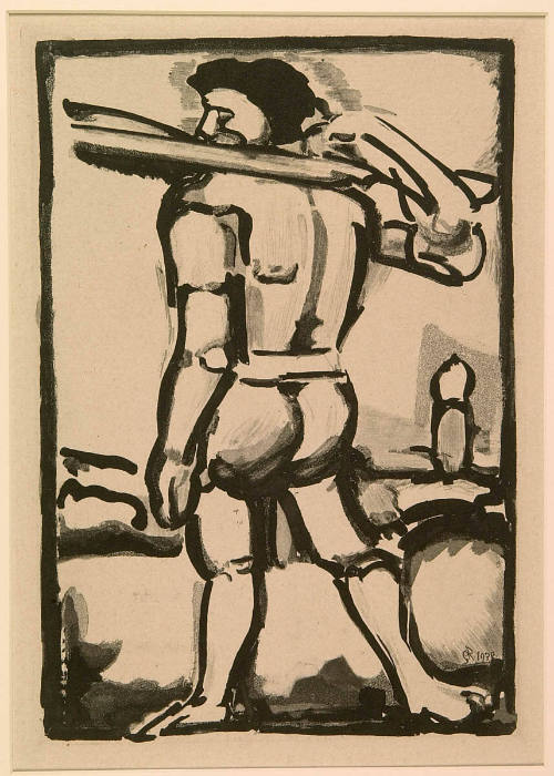 Assistant Executioner Carrying Part of the Cross