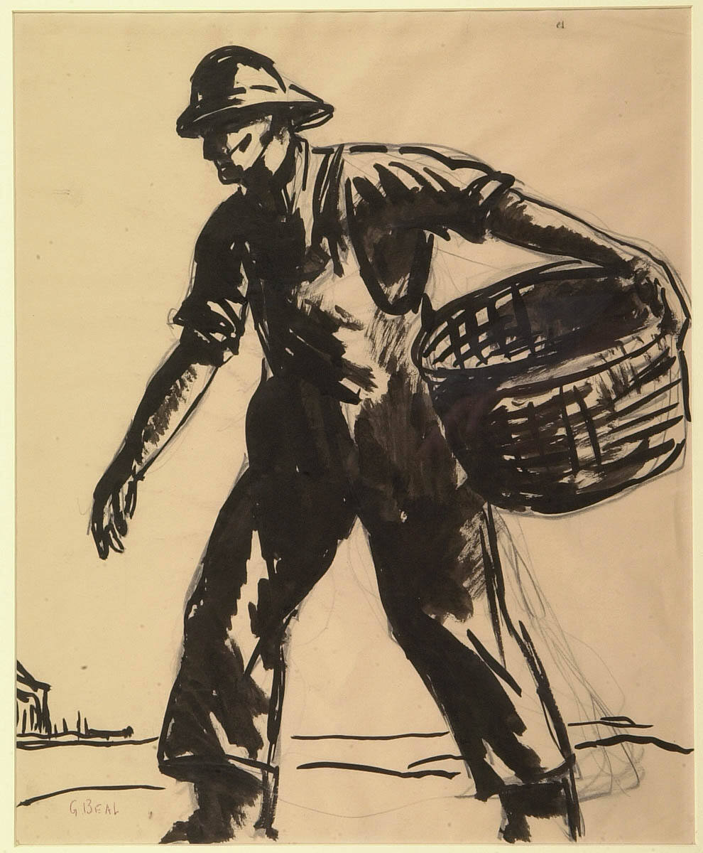 Fisherman with Basket