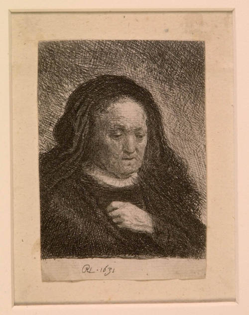 The Artist's Mother, with Her Hand on Her Chest