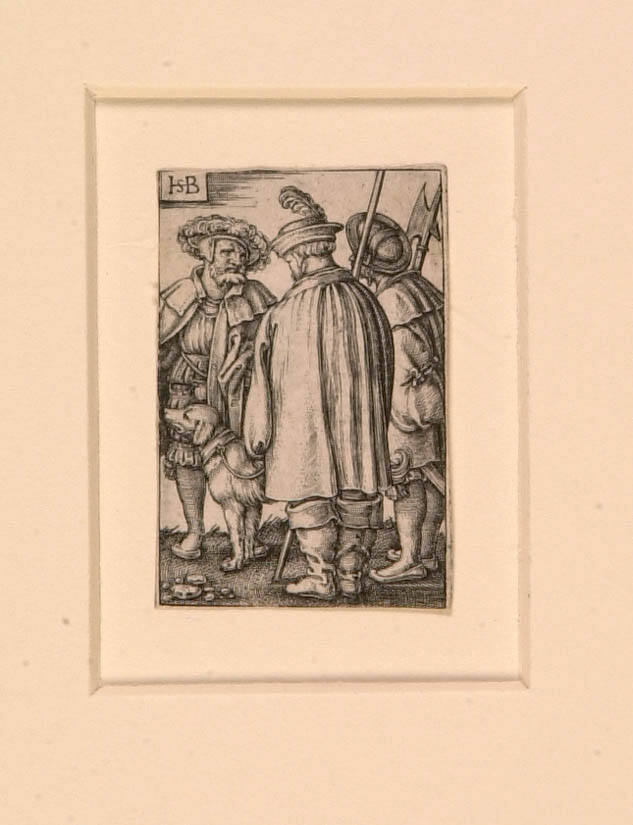 Three Soldiers and a Dog