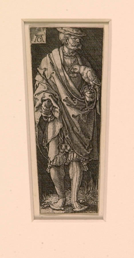 Dagger-Sheath with a Richly Dressed Gentleman with a Parrot