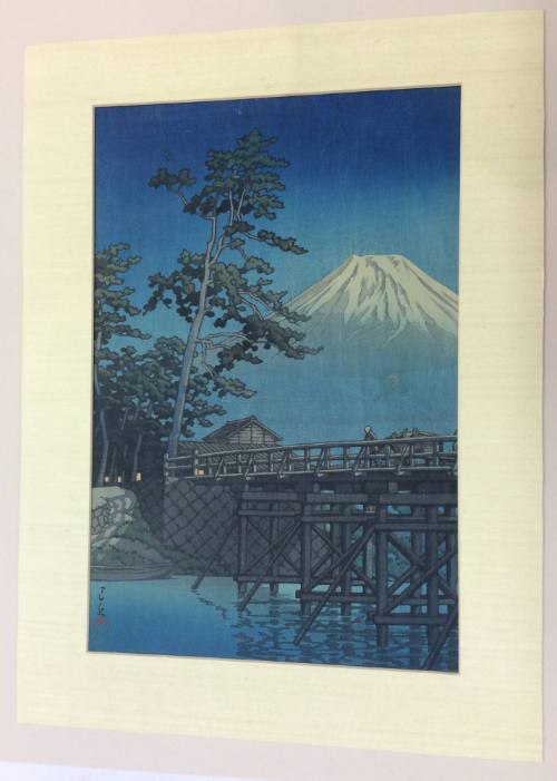 Mount Fuji on a Moonlit Night, Kawai bridge