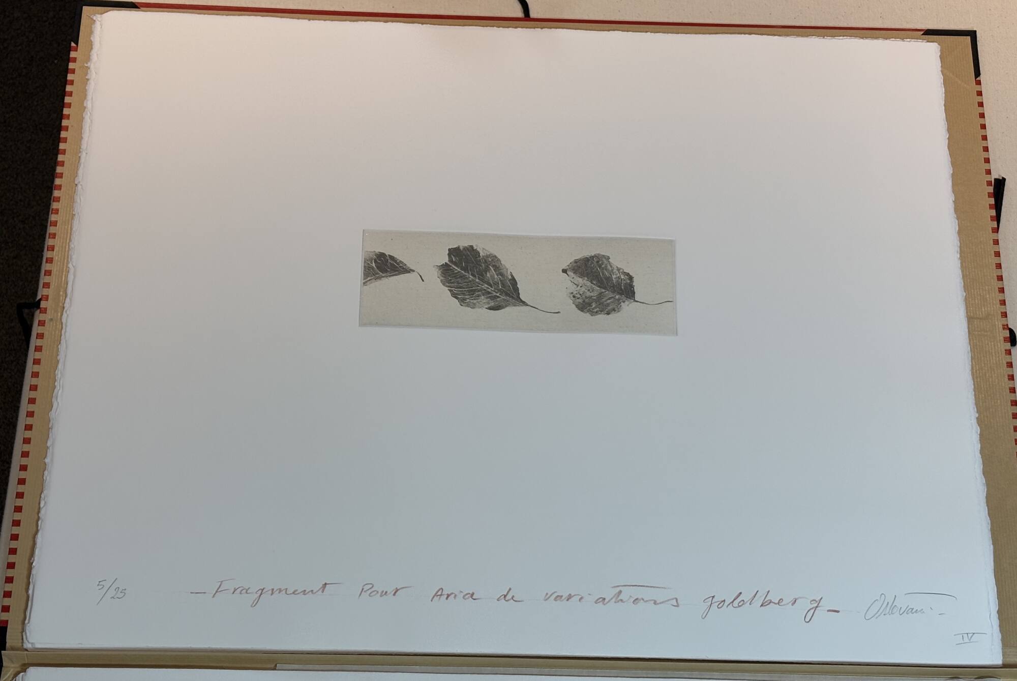 Fragment for the Aria of Goldberg Variations IV