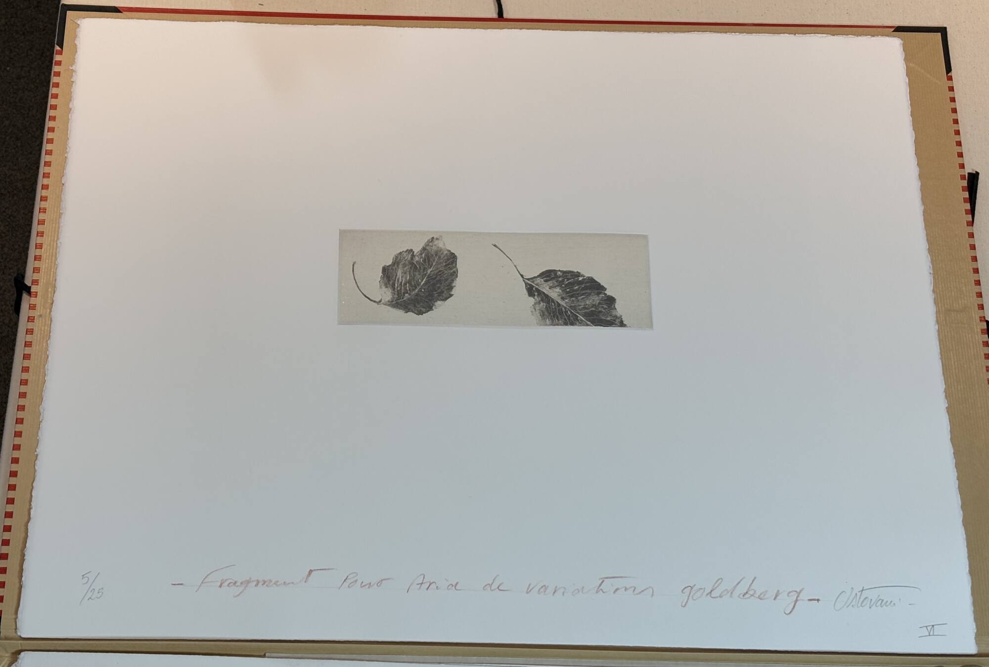 Fragment for the Aria of Goldberg Variations VI