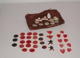 Game Pieces in Pouch