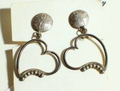 Pair of Pendant Earrings (Hearts)