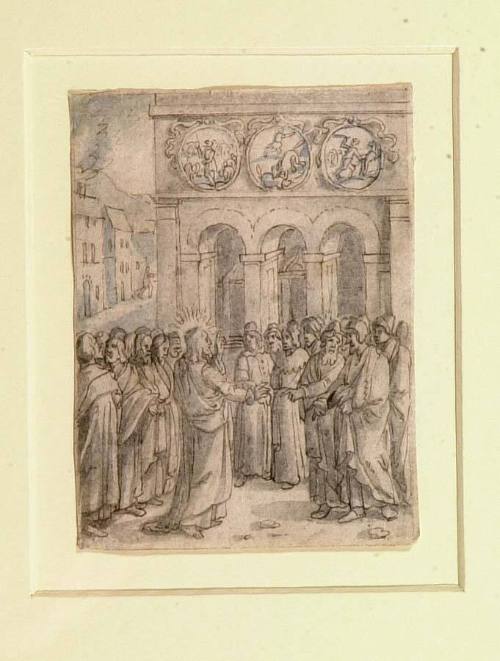 Christ Preaching Outside the Temple