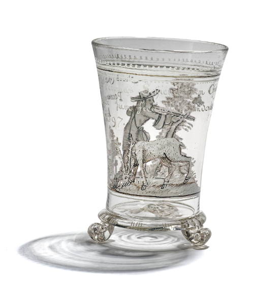 Beaker with Stag Hunt