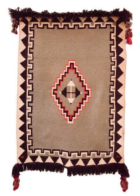 Germantown Saddle Blanket, Gray with Diamond