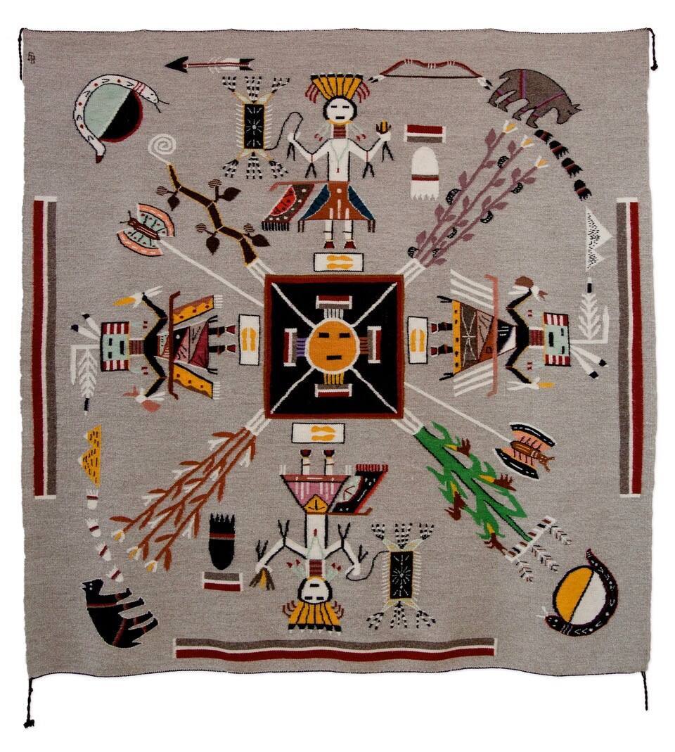 Contemporary Sand Painting Rug