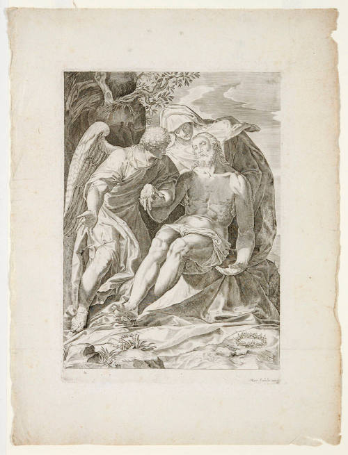 Dead Christ, Mary, and an Angel (Lamentation)