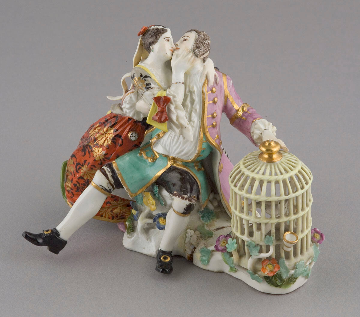 Lady and Cavalier with Bird-cage