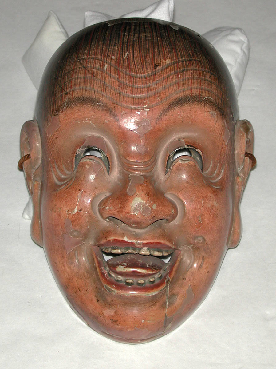 Nô mask of a little elf with stuck-out tongue (Shitadashi doji)