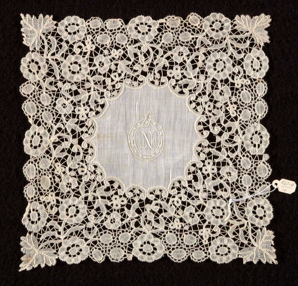 Lace Square with Initial N
