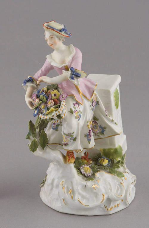 Woman with Basket of Flowers