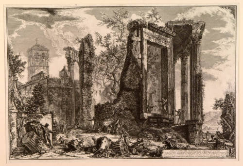 The Temple of the Sibyl, Tivoli: The Broken Side of the Colonnade