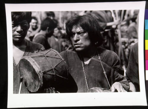 Indians with Drums Close Up