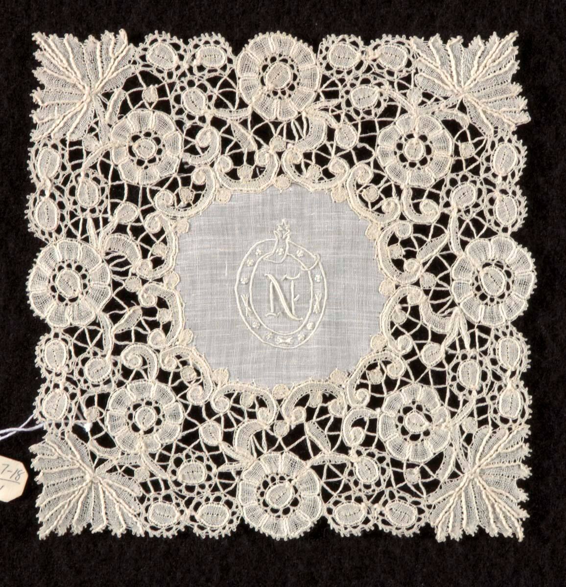 Lace Square with Initial N