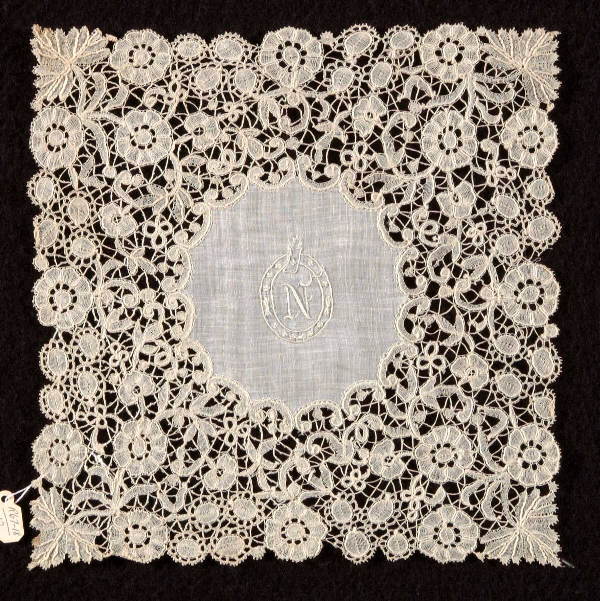 Lace Square with Initial N