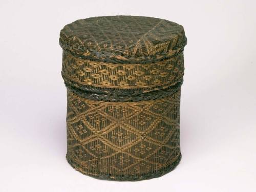Cylindrical Lidded Basket