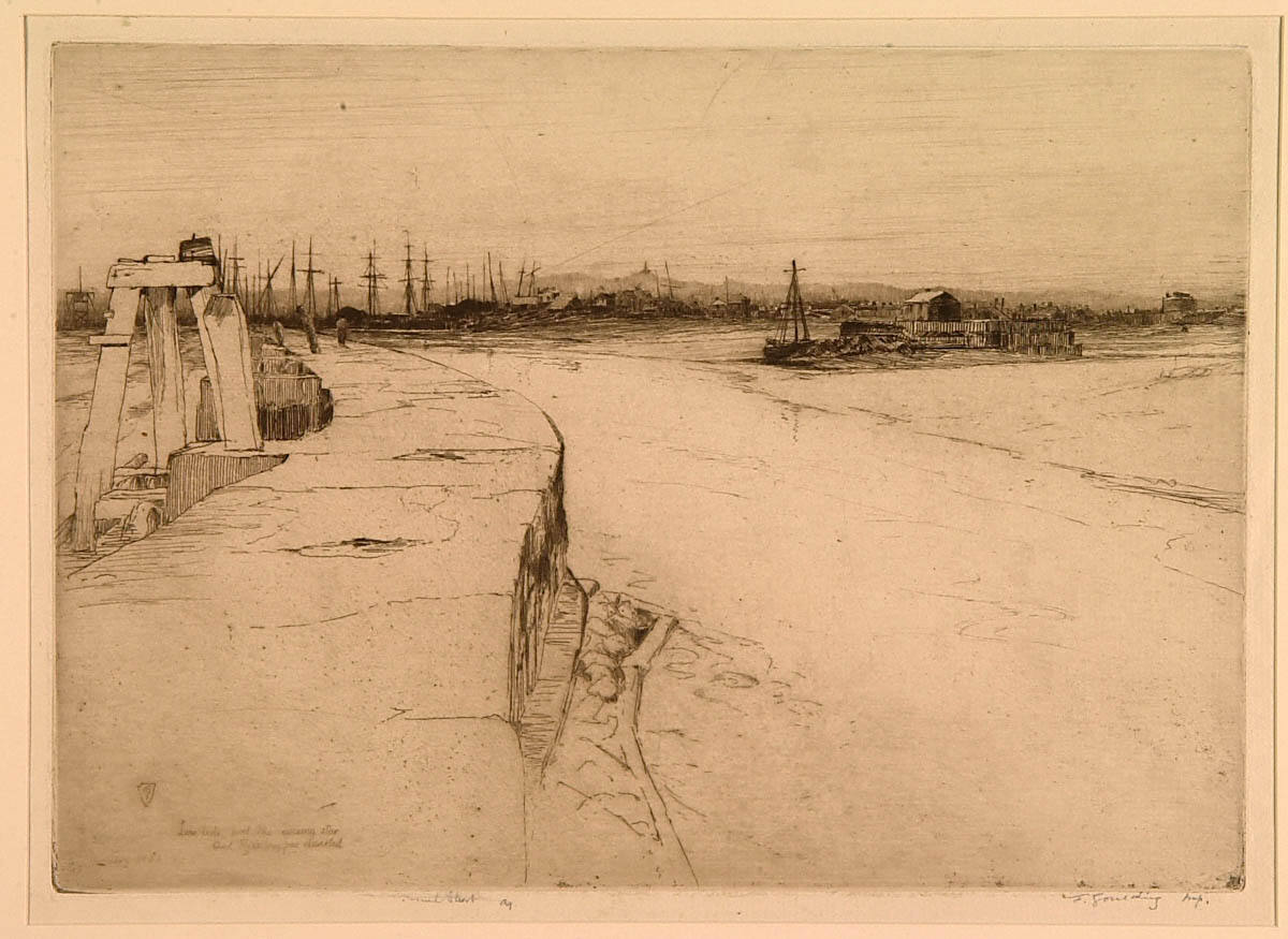 Low Tide, the Evening Star, and Rye's Long Pier Deserted