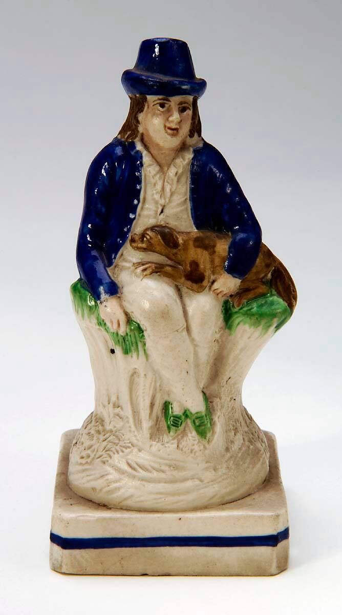 Figure of a Man Seated on a Tree Trunk