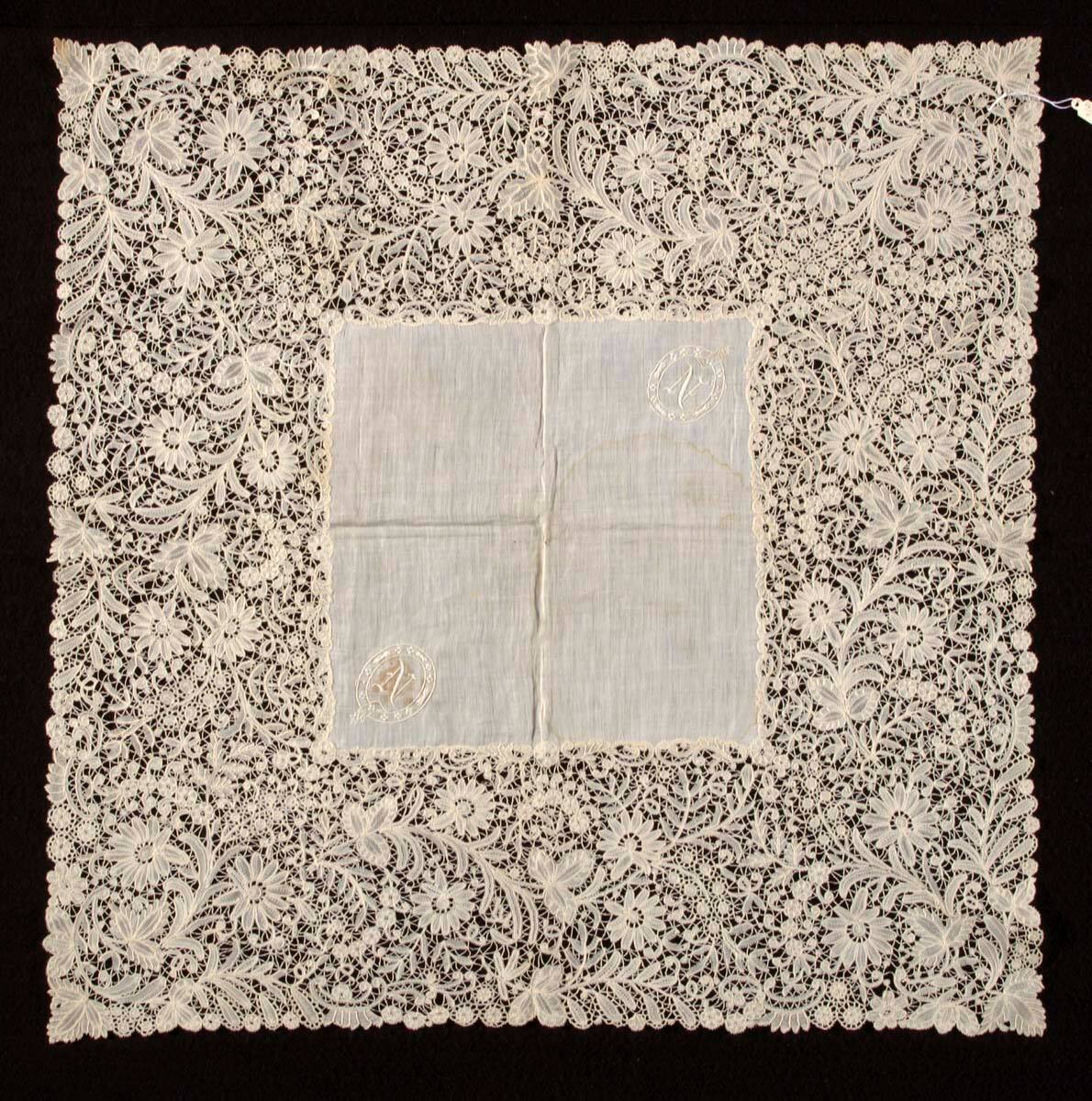 Lace Square with Initial N