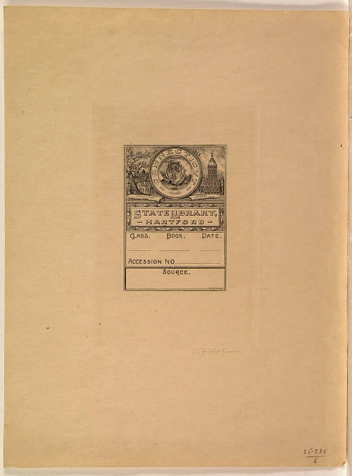 Bookplate of Connecticut State Library