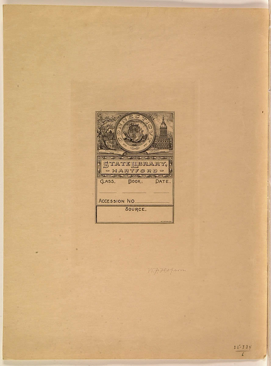 Bookplate of Connecticut State Library