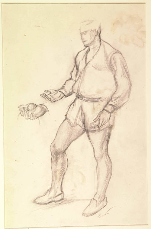 Figure Study for Jacques Cartier in "Jacques Cartier Discovers the Indians"