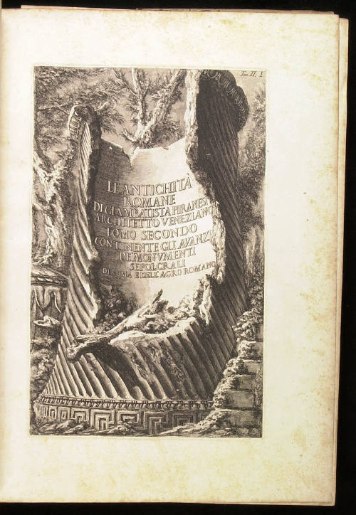 Le Antichità Romane, Tome II:  Monumenti Sepolcrali